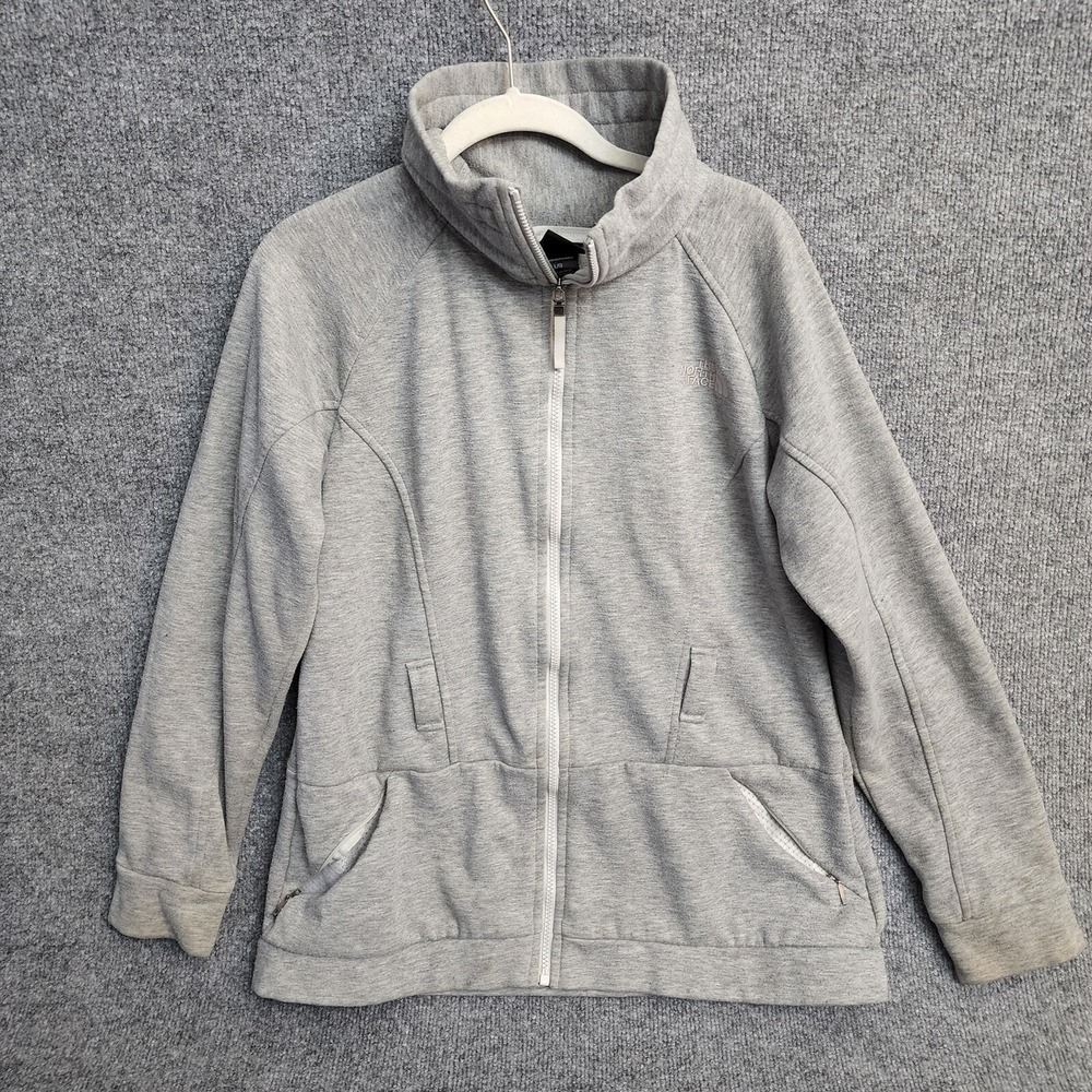 The North Face Jacket Women's Large Midweight Fleece Full Zip Gray Outdoor